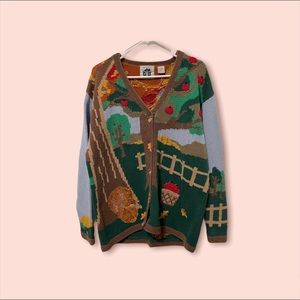Storybook Knits Vintage Knitted 90’s Fall Statement Cardigan
